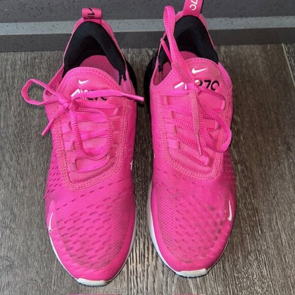 Nike Air Max 270 (Gs) Laser Fuchsia Pink-White Sz 5Y-Womens Sz 6.5 [943345-602] - Picture 5 of 7